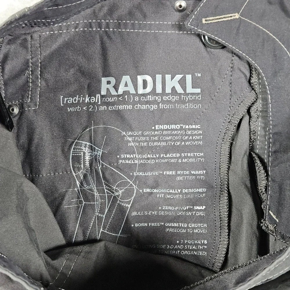 KUHL (Men's 33x30) Gray Pants Radikl Hiking Outdoor Nylon Stretch Utility 5109